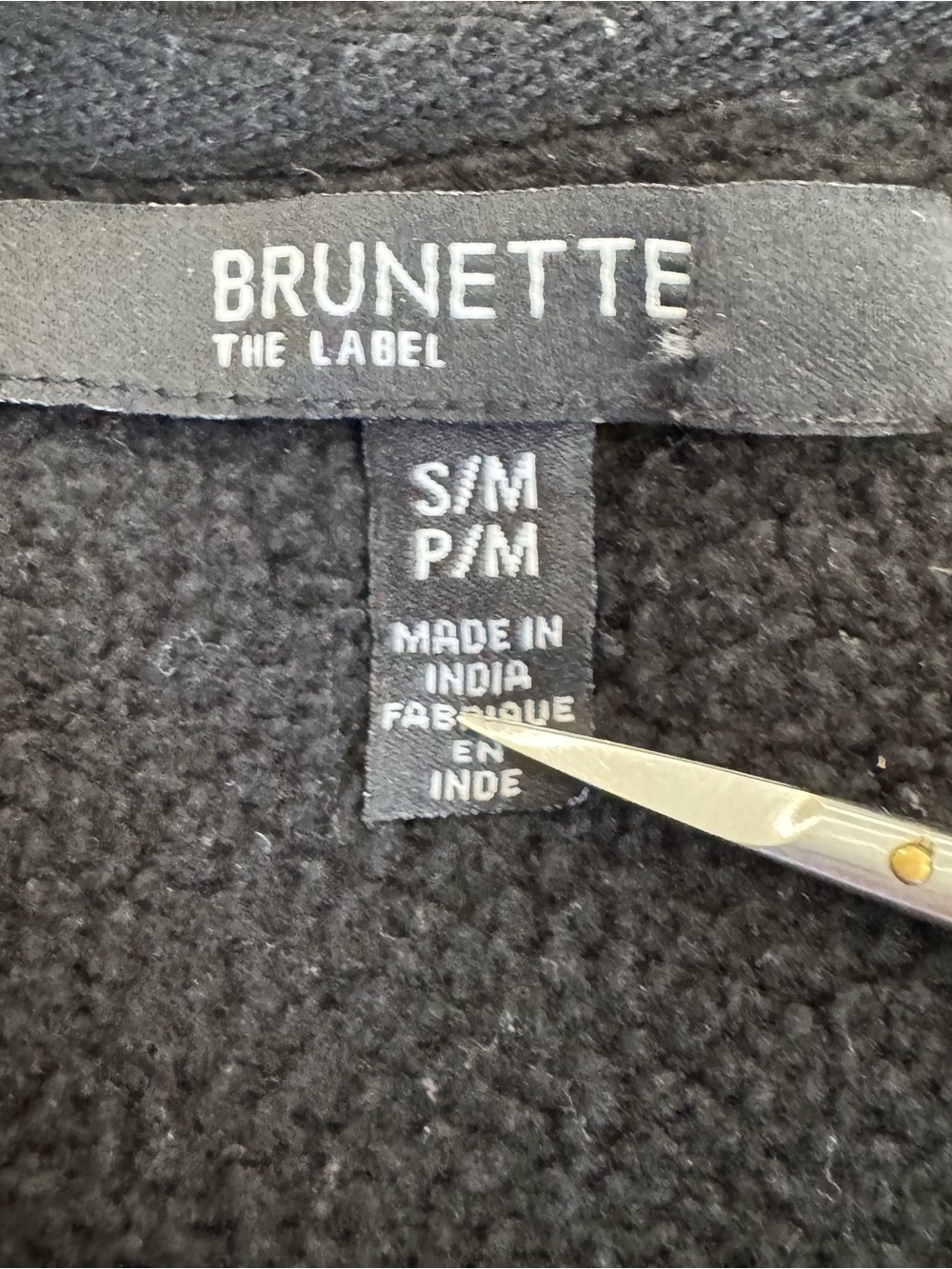 Brunette The Label BLONDE Crewneck Sweatshirt Black S/M Graphic Fleece - Picture 3 of 8